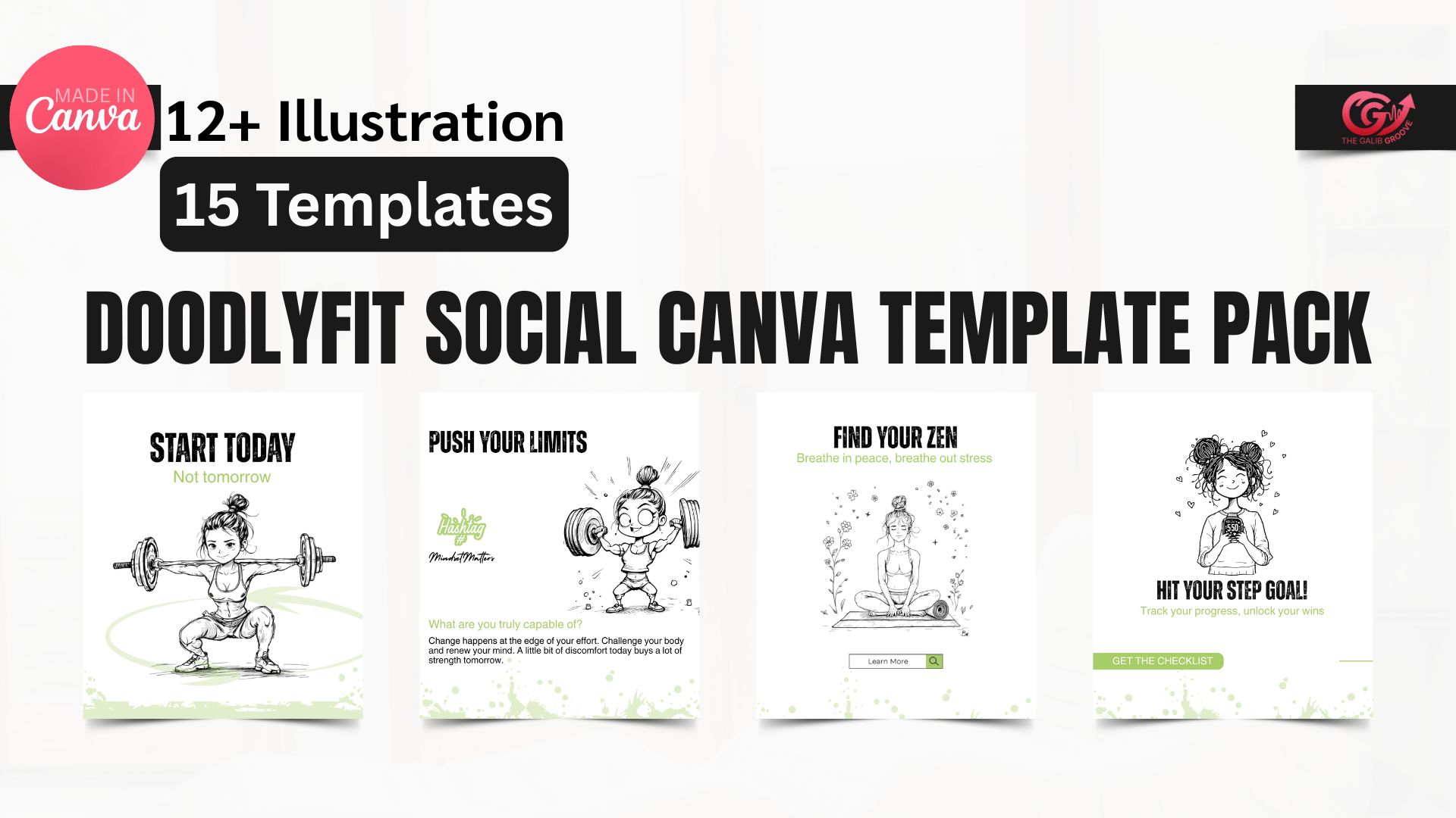 DoodlyFit Social Canva Template Banner