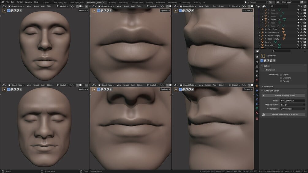 Master Sculpting Heads 3D Blender Course - New Update! (V1.1)