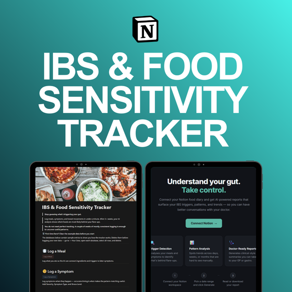 IBS and Food Sensitivity Tracker product preview