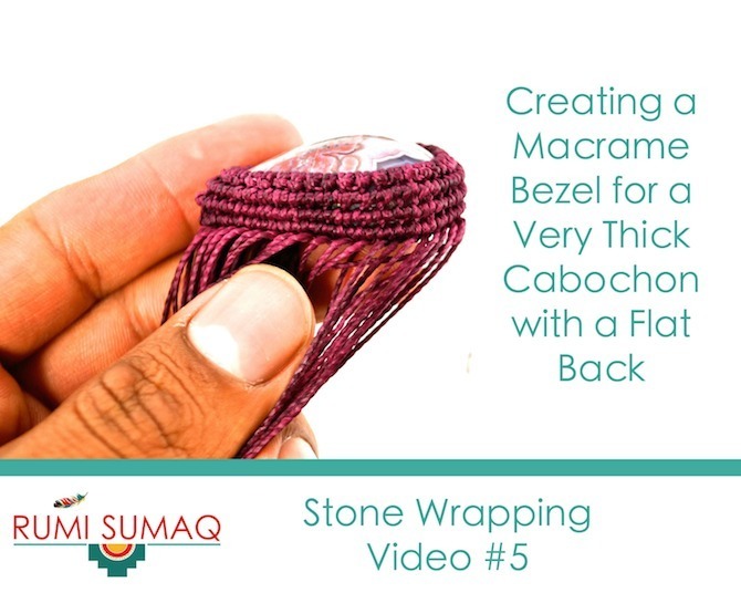 Micro macrame hot sale stone wrap