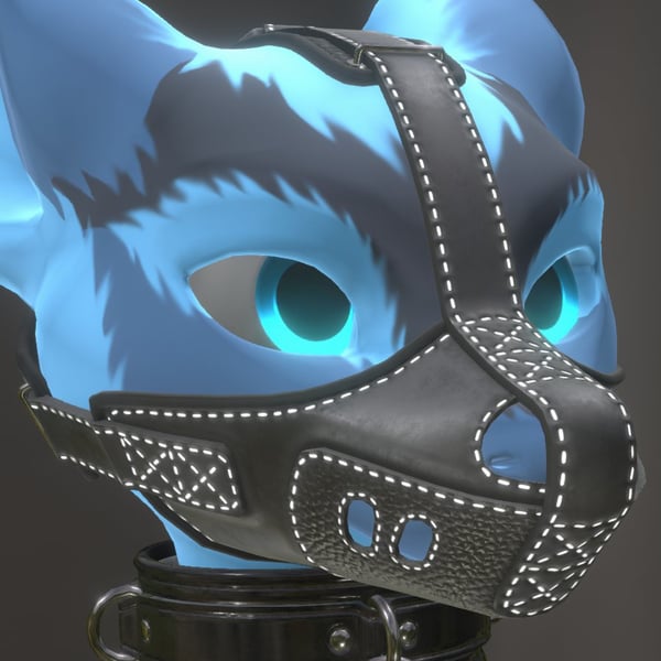 Nardoragon Leather Muzzle & Blindfold