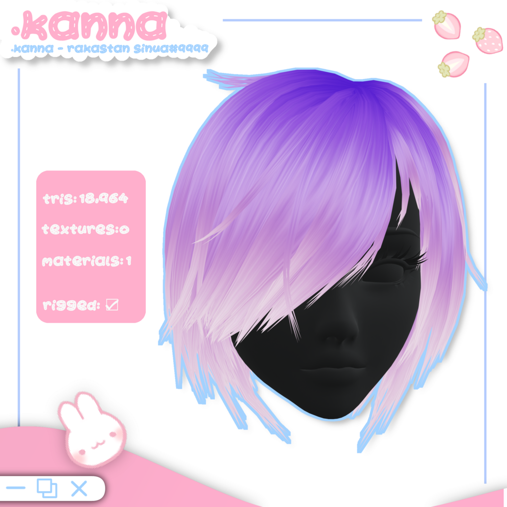 Short Fluffy Hair (FREE VRChat Asset)