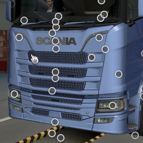 °[additional lights tuning part] Scania NG grill custom light cover by WC007 D3SIGN