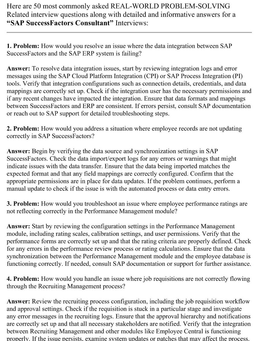 7 PDFs containing ALL Types of Most Asked Interview Q&A (Scenario-Based ...