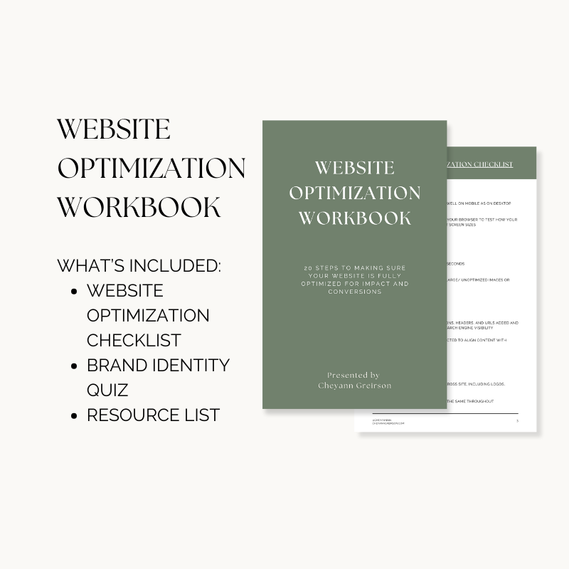 Website Optimization Workbook