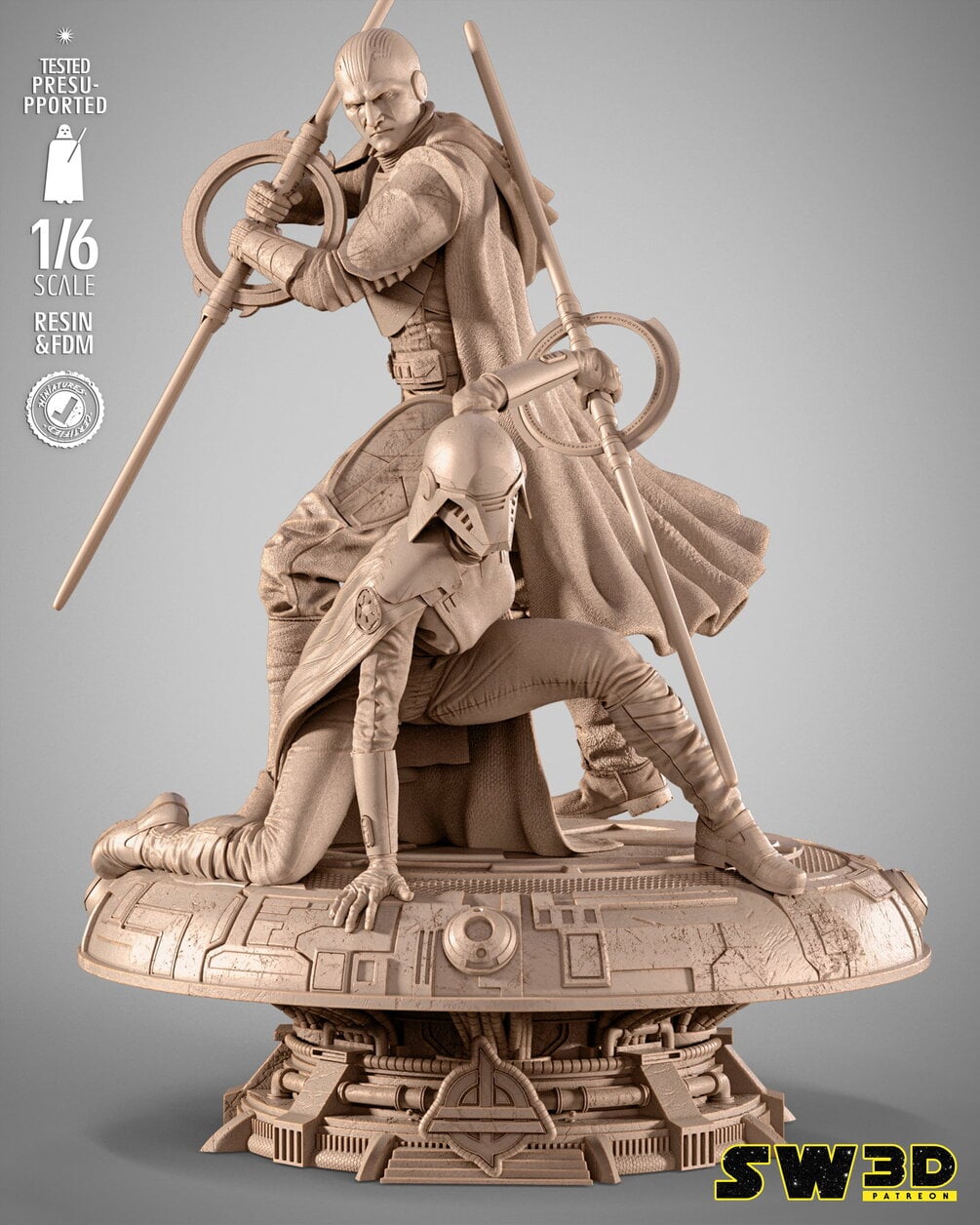SW3D October 2025 Term Grand Inquisitor and Second Sister Diorama - Star Wars 3D Models - Tested and Ready for 3D printing
