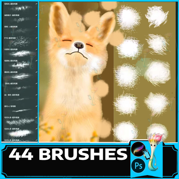 Procreate Brushes, Procreate Fur, Fur Brushes, Procreate Stamps, Procreate Hair, Digital Brushes, Animal Fur, photoshop brushes by best procreate brushes