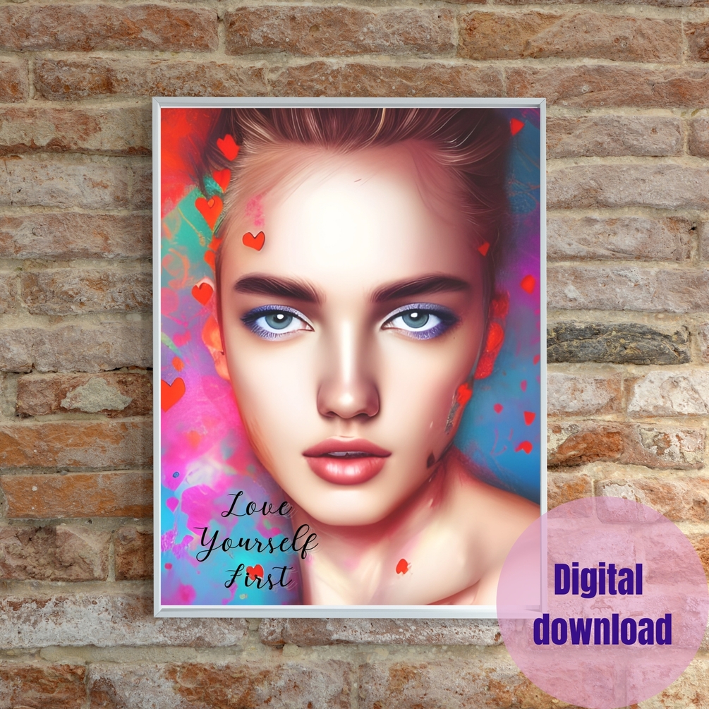 10 love yourself first printable wall art for self acceptance
