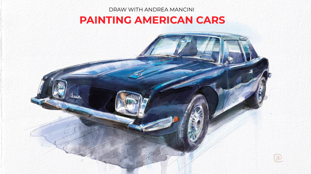 Painting cars with Kyle’s real watercolor brushes