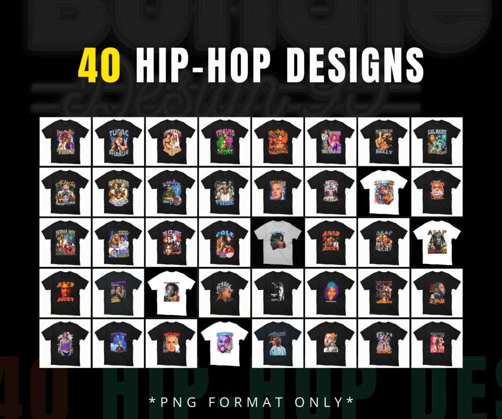 40 Hip Hop t-shirt designs