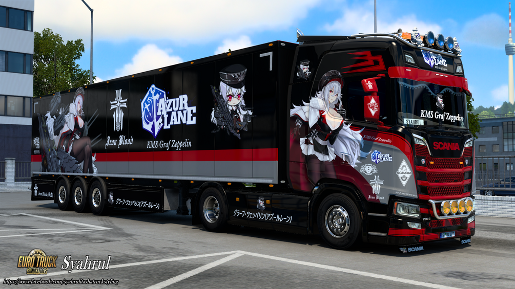 [ETS2] KMS Graf Zeppelin | Azur Lane [Combo Skinpack] by Syahrul Itasha Truckstyling 痛トラック