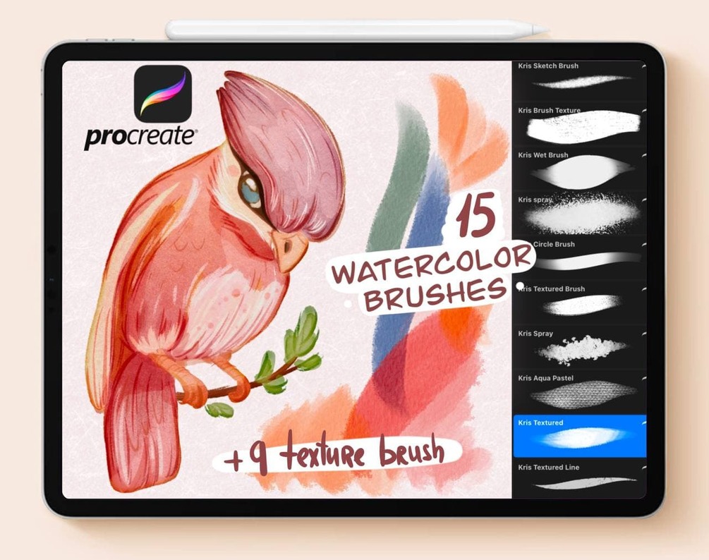 Watercolor brush set by Kris Plazun