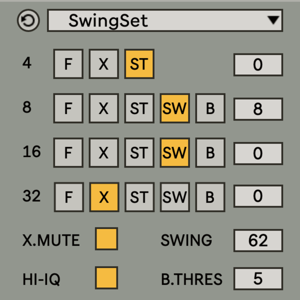 Swingset - intelligent swing quantizing Max For Live device