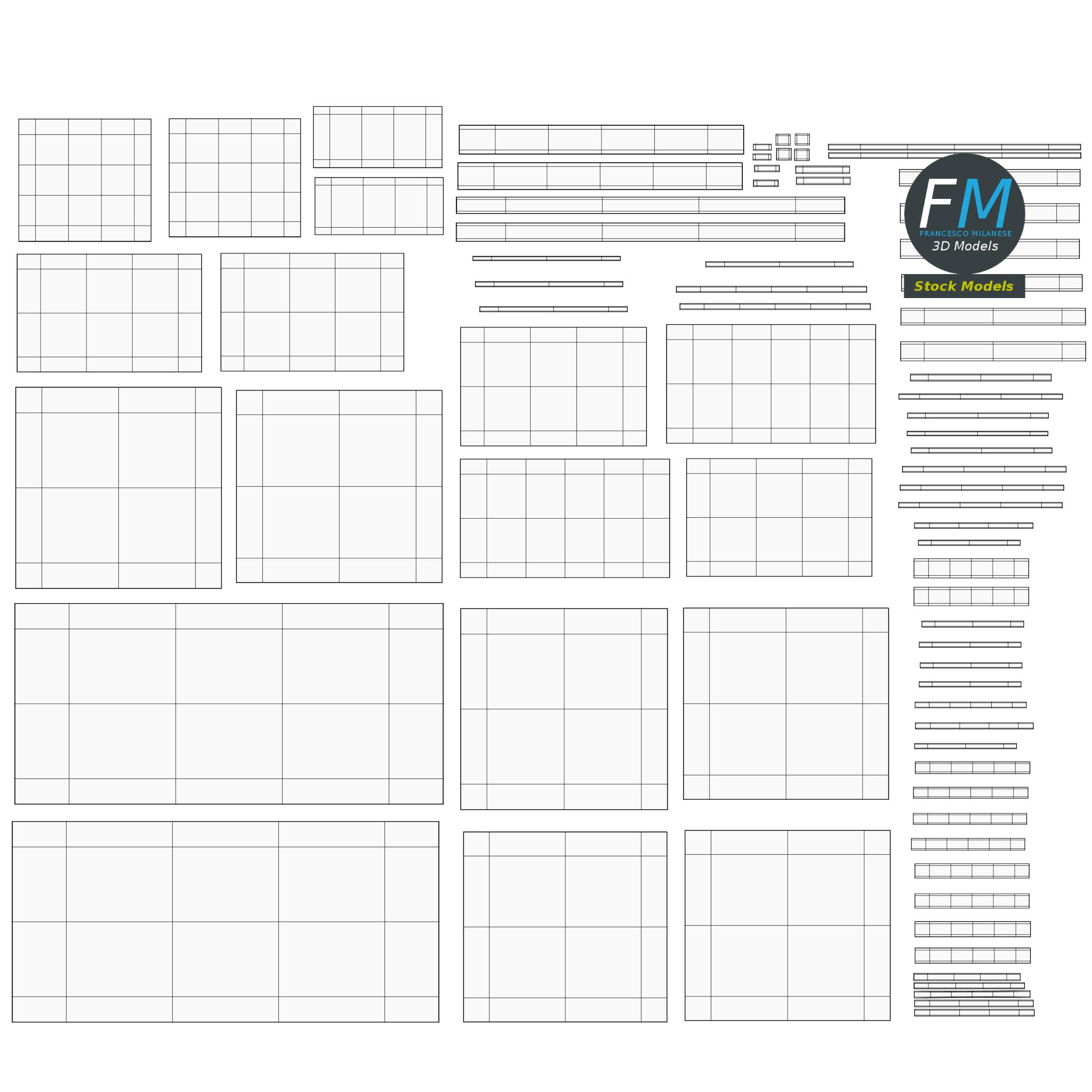 3D MODEL Large table desk