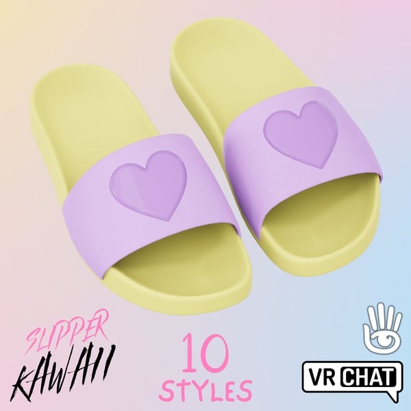 VRChat Accessories - Slippers Kawaii Bundle - VRC COMMERCIAL USE | WOLVES STUDIO