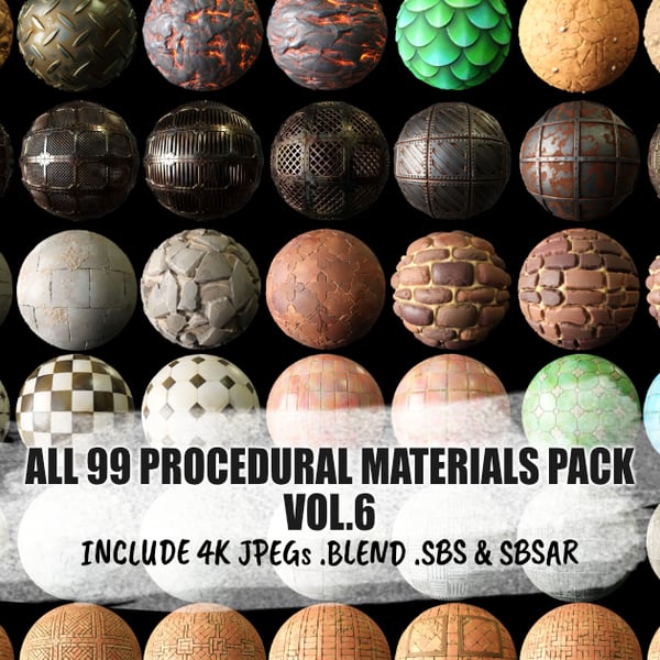 Procedural Materials Pack Vol.6 + SBS/SBSAR