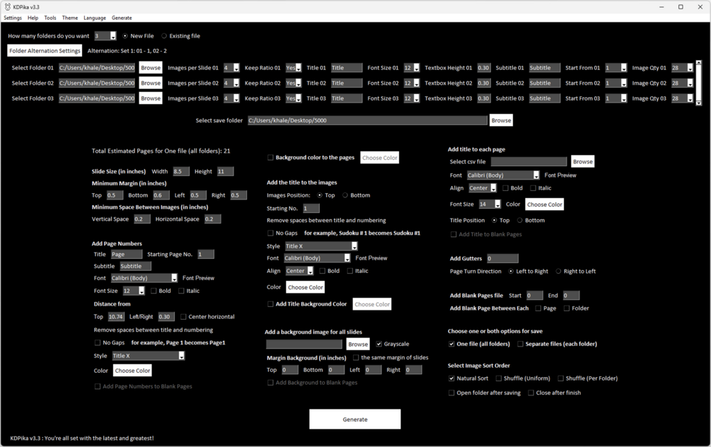 KDPika v3.3 - Bulk Image Importer