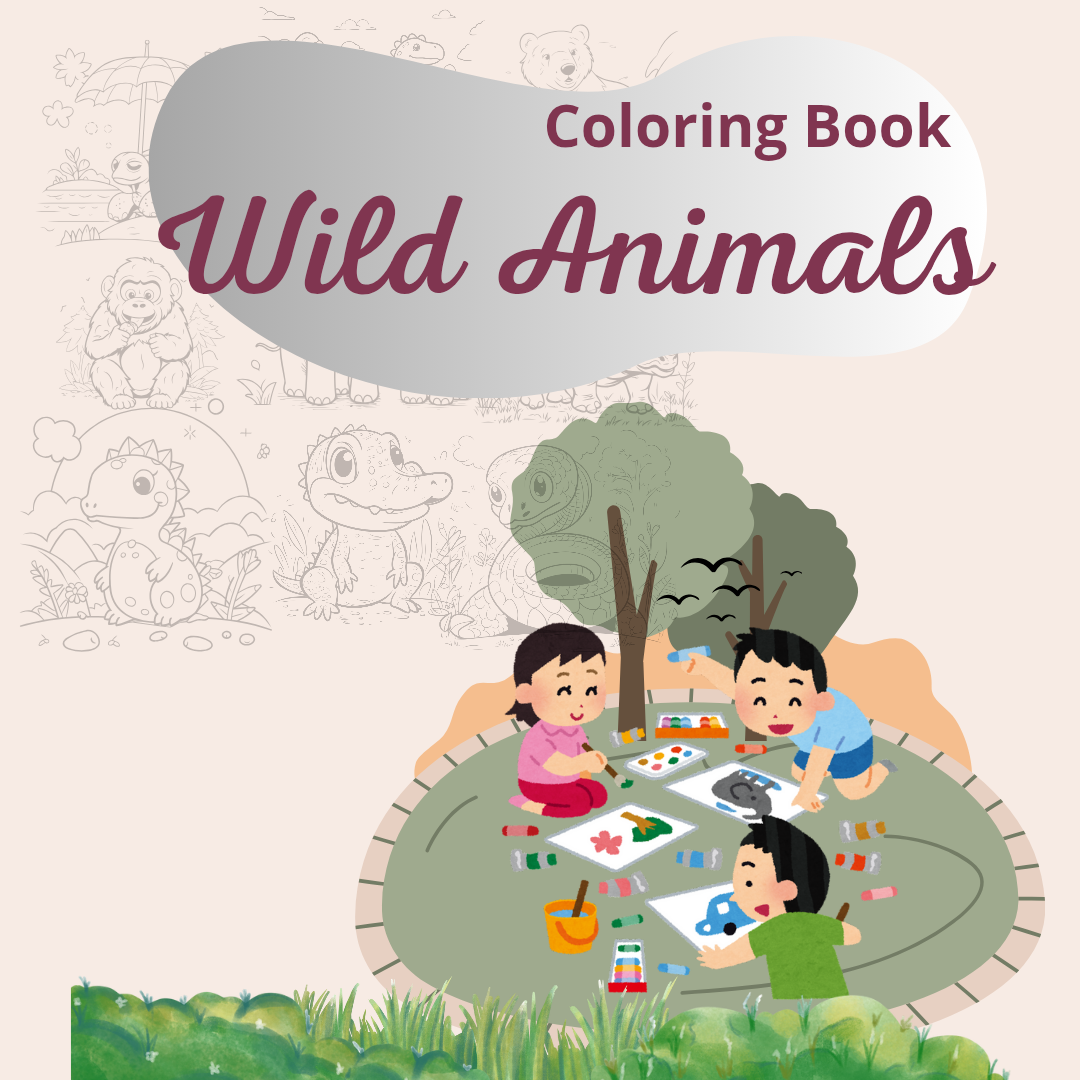 Wild Animals Coloring Book