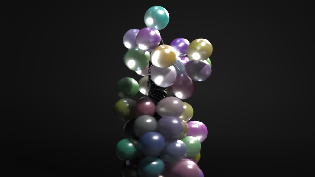 Houdini Vellum balloon with strings simulation