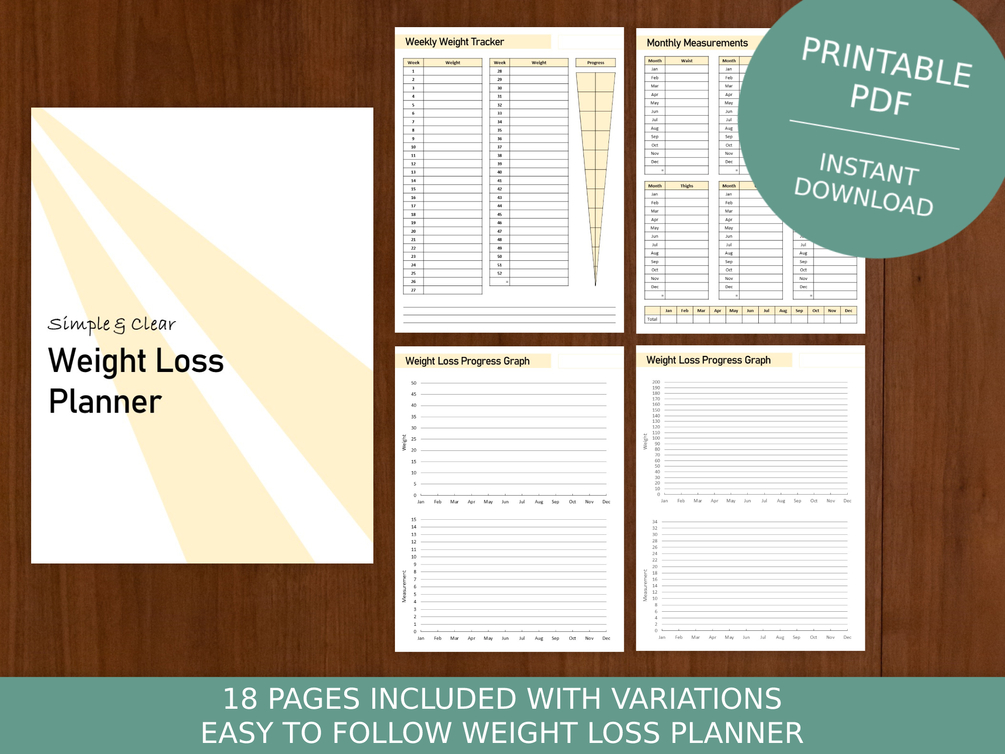 Monthly Weight Loss Tracker Template