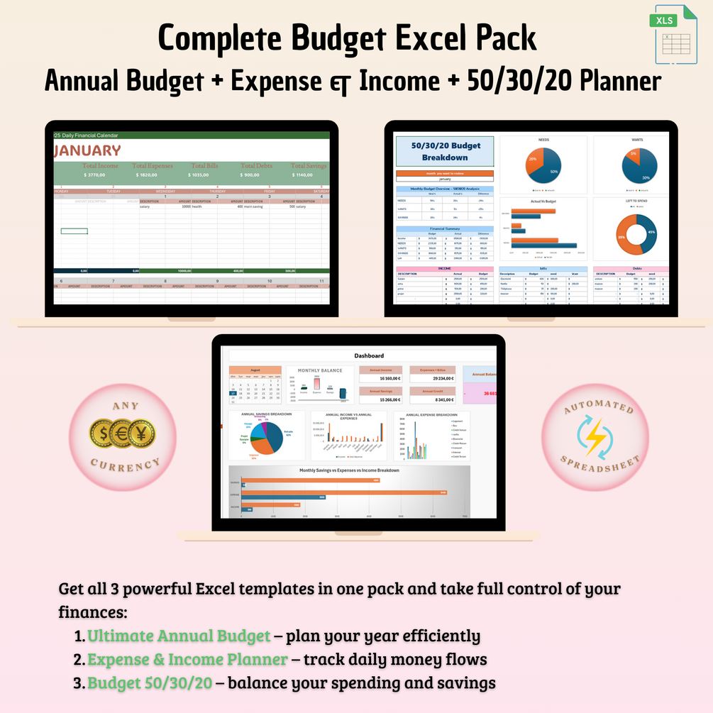 Pack Complet Budget Excel