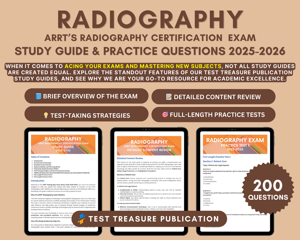 Radiography Prep Study Guide 2025-2026: In-Depth Content Review ...