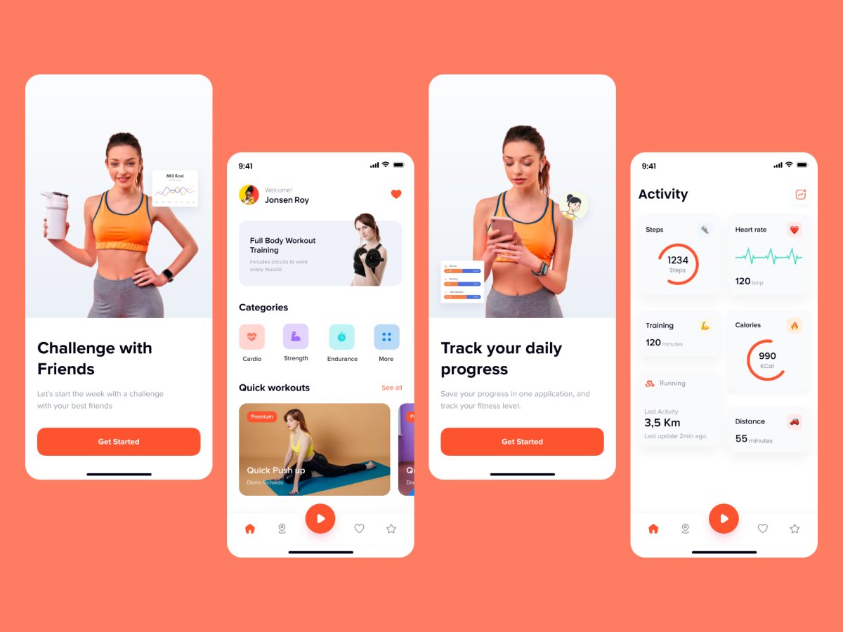 Gym & Fitness Mobile App Design