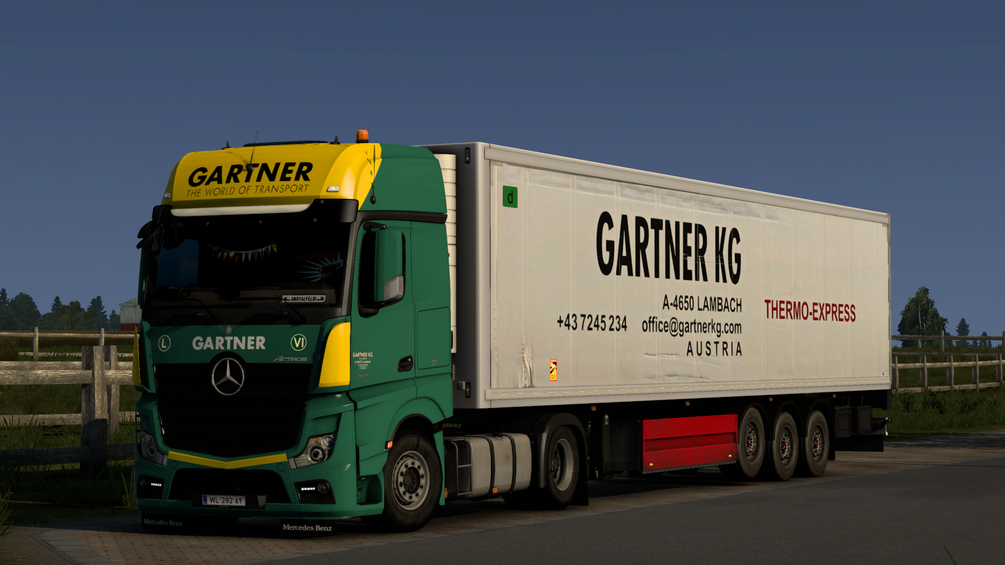 GARTNER Skin pack Mercedes Benz Actros mp4 & Schwarzmüller Curtain