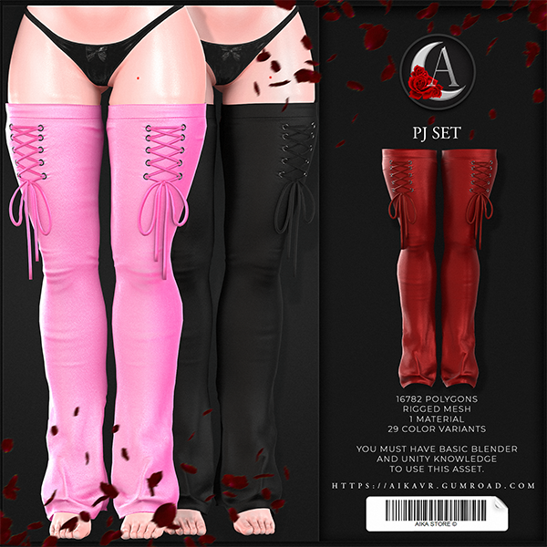 98 𓆩 ☾ 𓆪 • LEATHER LEG WARMERS  | RIGGED VRCHAT AND VTUBE ASSET • 𓆩 ☽ 𓆪 by ☾ 𝐀 𝐈 𝐊 𝐀