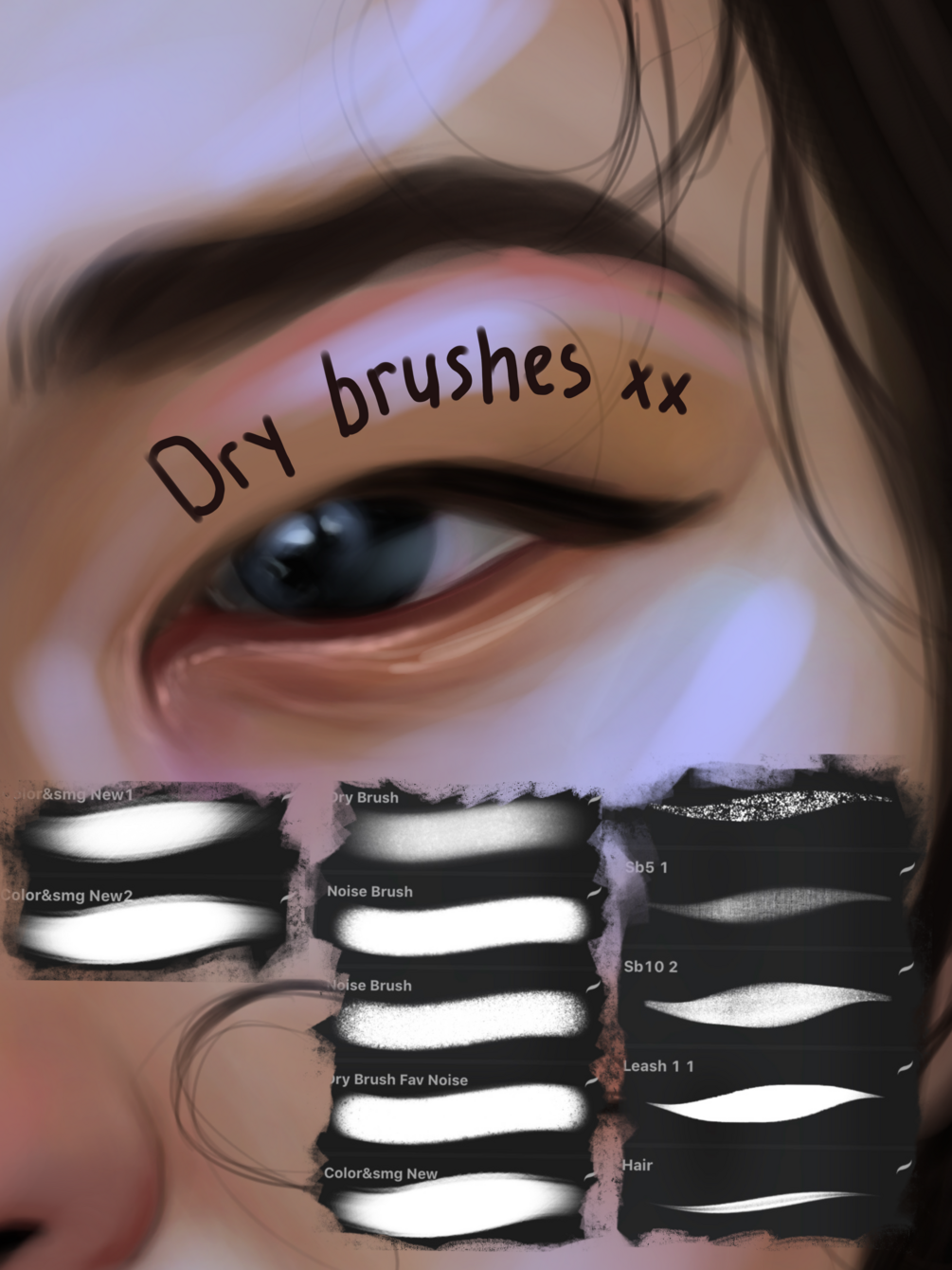 Dry Brushes for Procreate by Kristy P brushes