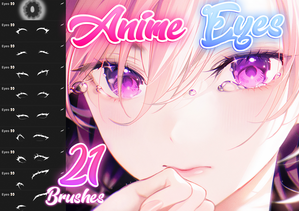 Anime eyes brush pack for procreate! by ~Attki~