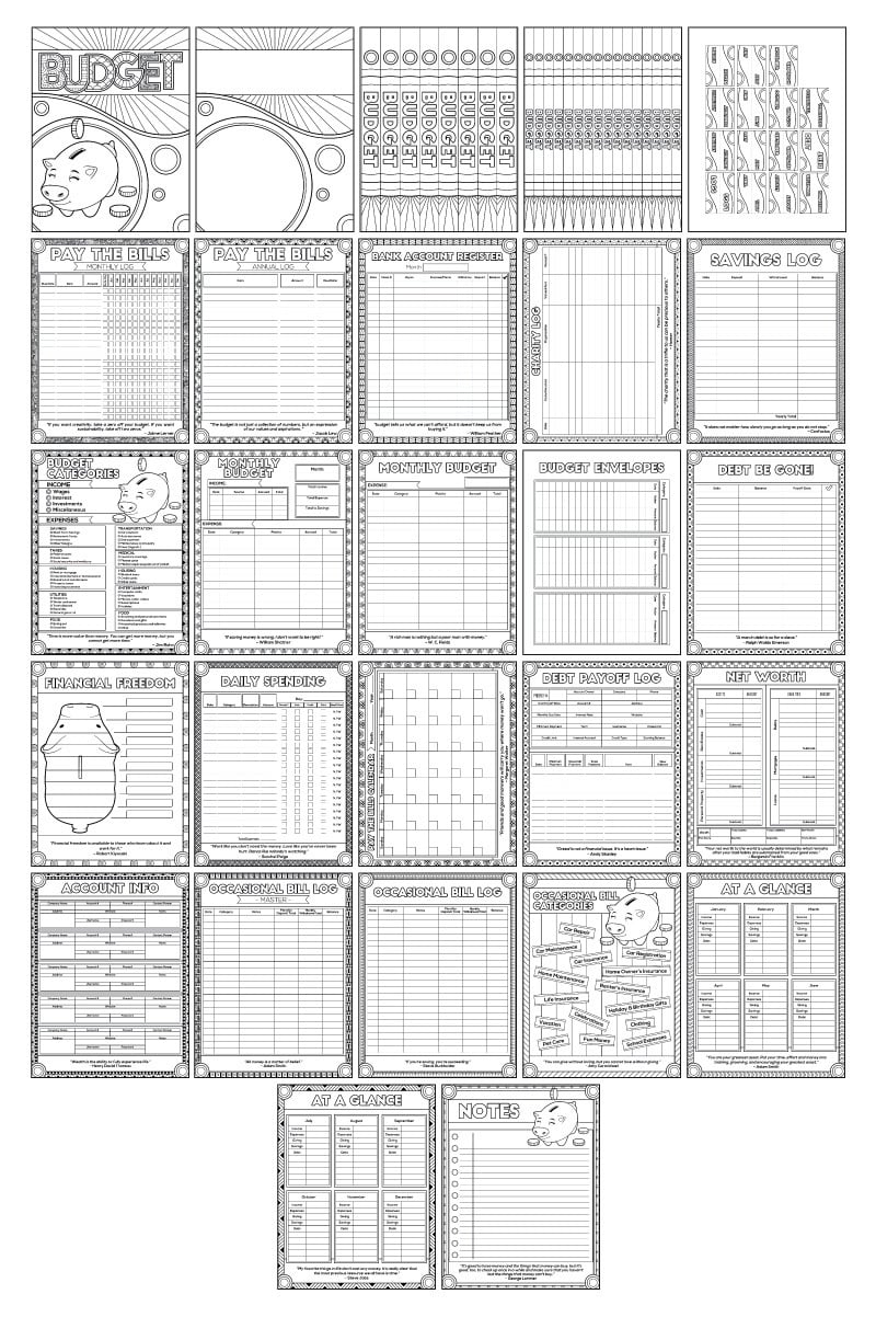 Budget Binder Coloring Book