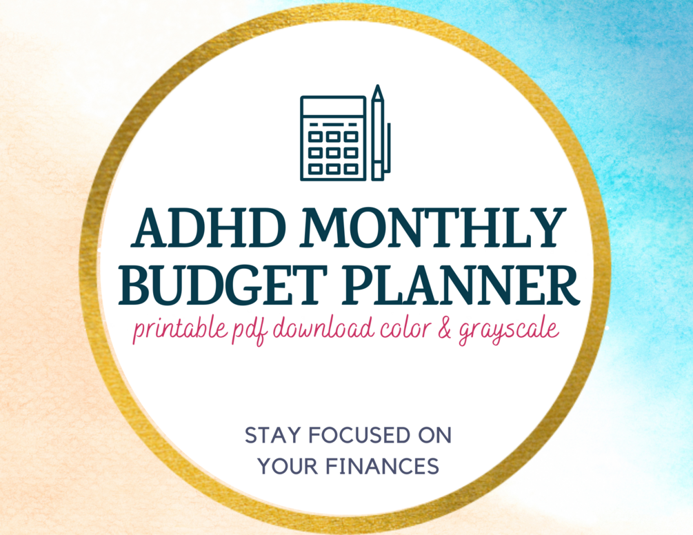 ADHD Simple Digital Printable Budget Planner - Stay Focused on Your  Finances and Get Organized with This Simple Budgeting Tool