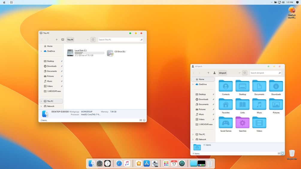 macos ventura skinpack for windows 11 free download