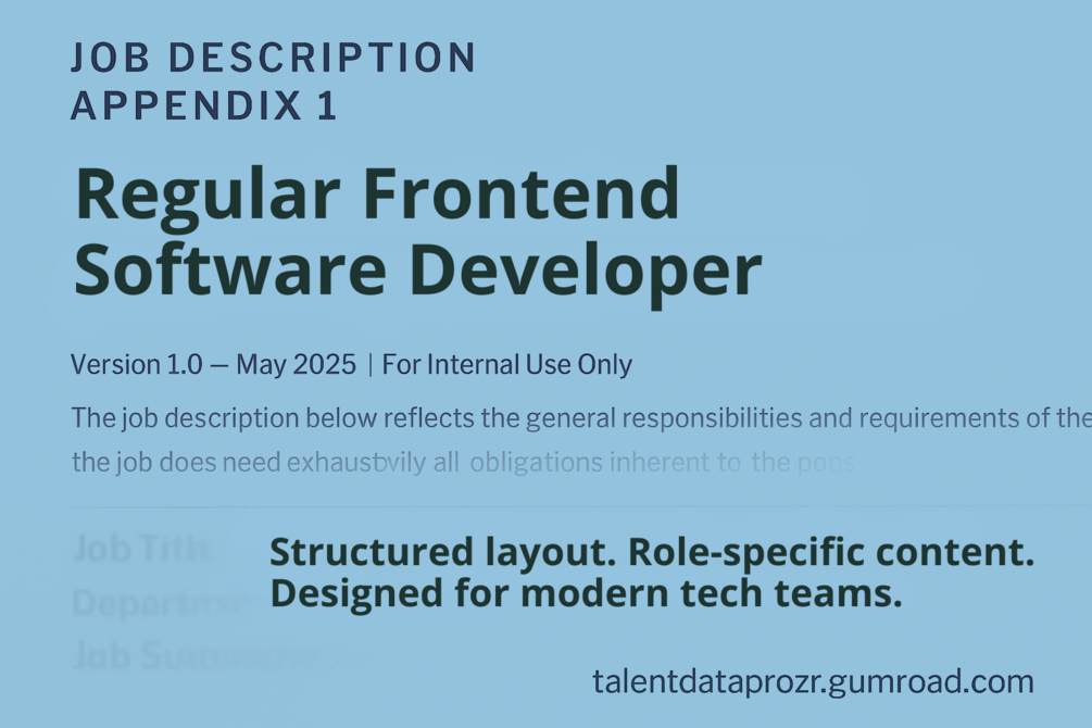 Job Description – Regular Frontend Developer Template