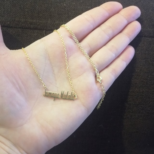 Personalized Solid Gold, 14K Solid Gold Name Necklace, Custom Name