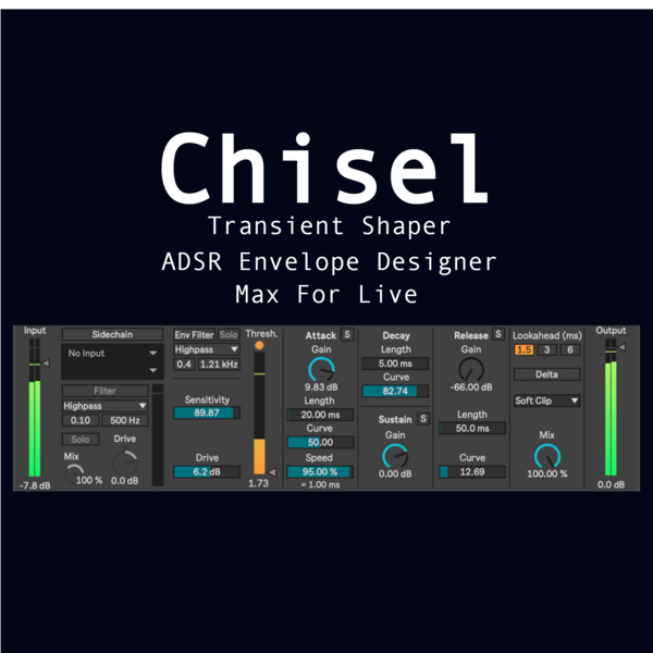 Chisel - Max for Live Transient Shaper and ADSR Envelope Designer