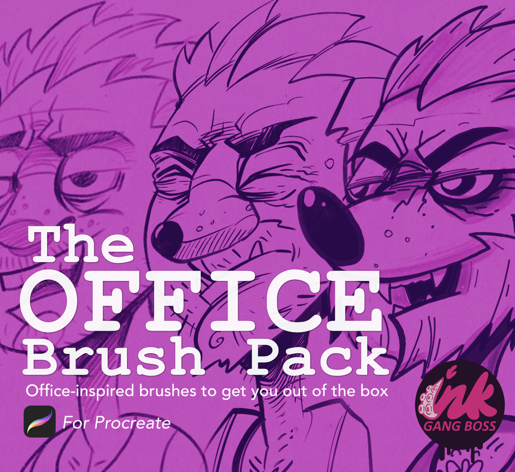 The Office Pen Brush Pack for Procreate by Ink Gang Boss