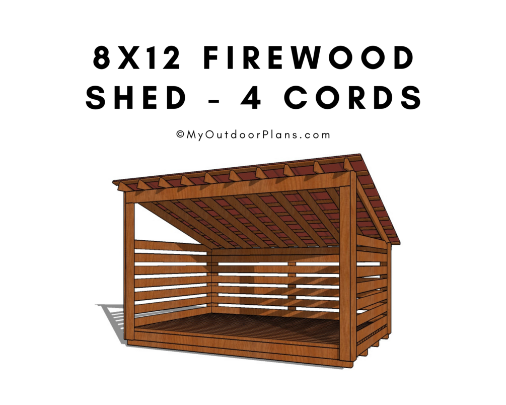 4 cord discount wood shed plans