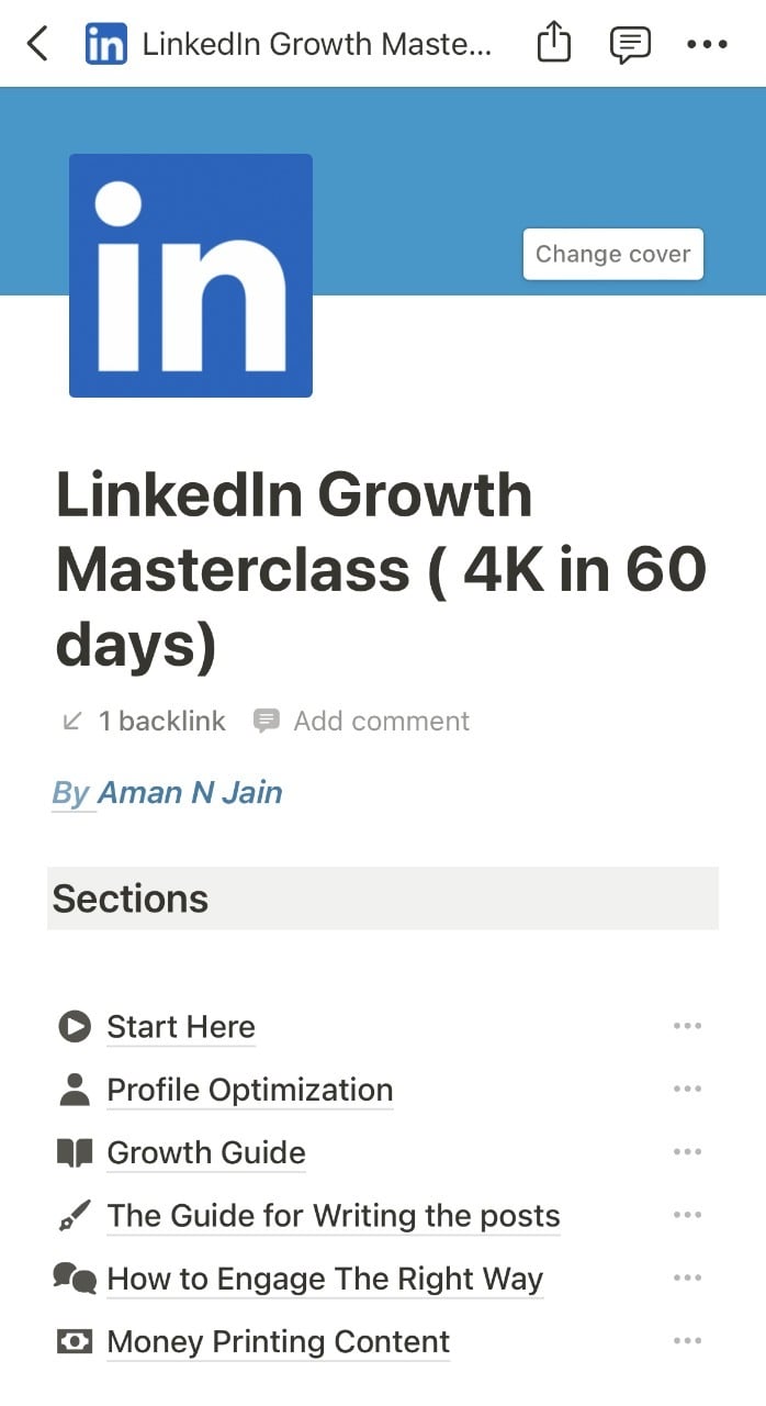 LinkedIn Growth Masterclass (4k in 60 days)