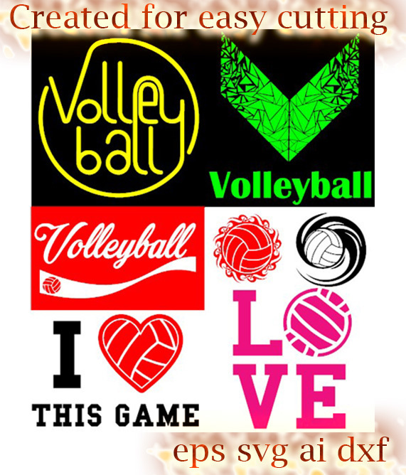 Volleyball use With Silhouette Studio &amp; Cricut or as Printables ...