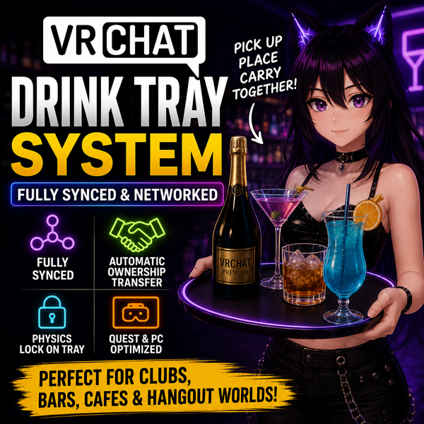 VRChat Drink Tray World Asset preview