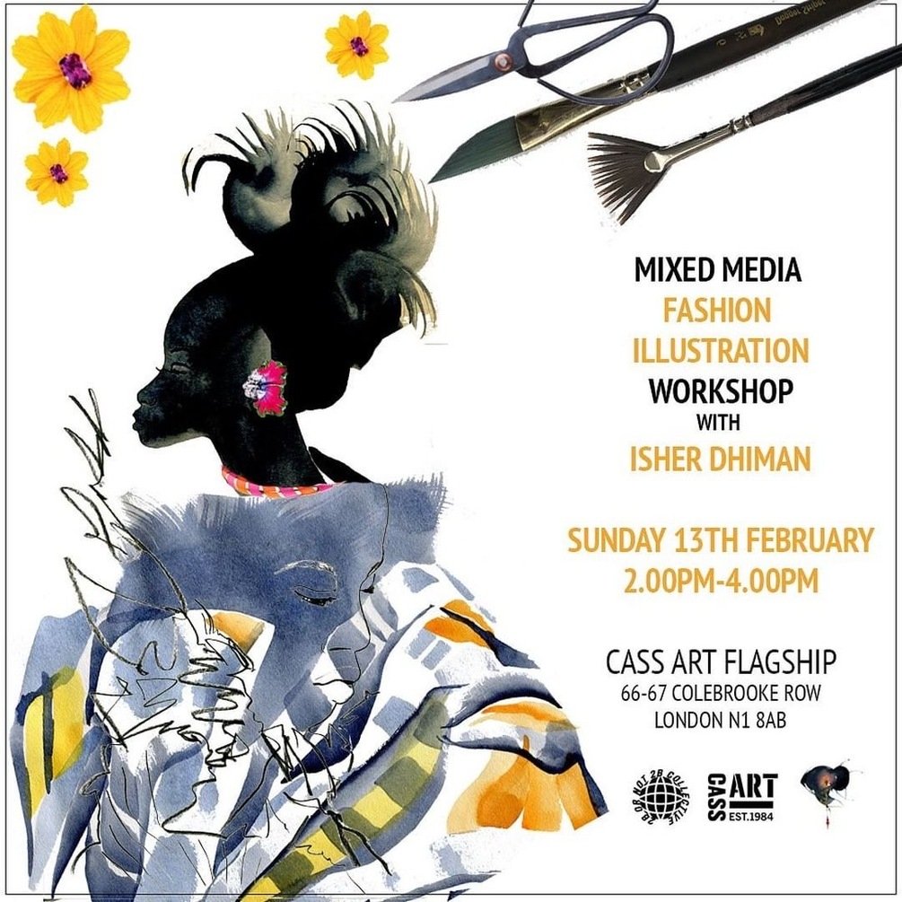 Mixed Media Fashion Illustration With Isher Dhiman at Cass Art