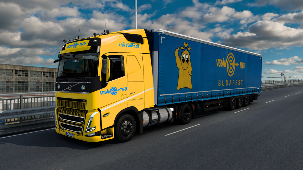 Volán Tefu Skin pack. Volvo FH5 & Schmitz S.CS Mega. ETS2 by ANGYALFOLDI