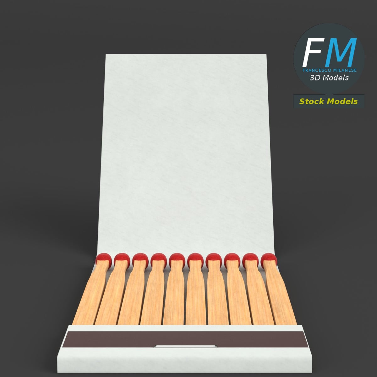 3D MODEL Book of matches