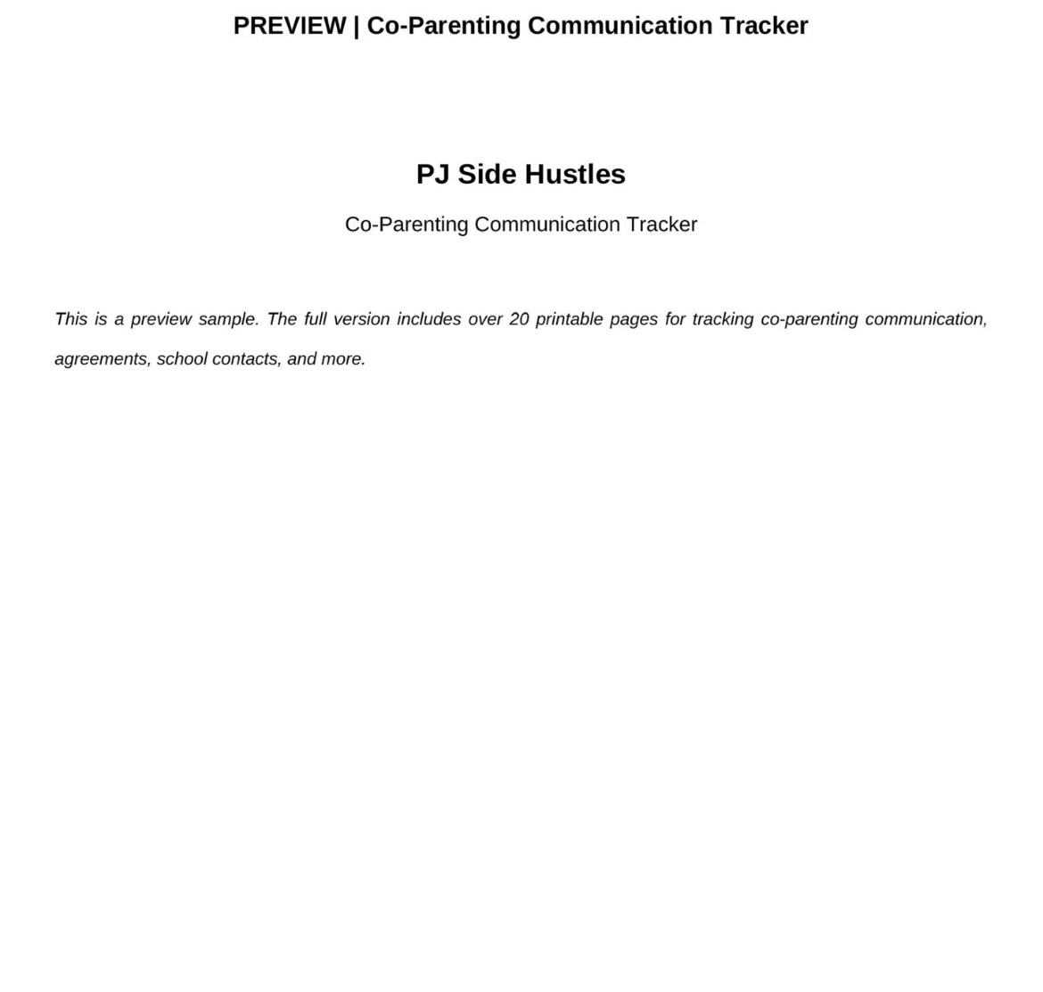 Single Dad Starter Bundle – Tracker + Budget Pack