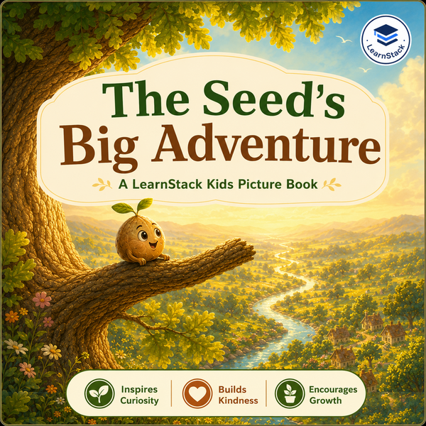 The Seed’s Big Adventure – A Children’s Story About Courage and Growth cover by LearnStack