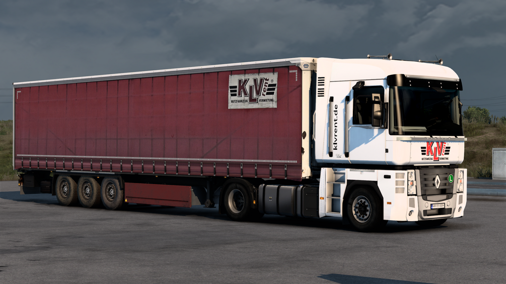 KLV rent combo skin for Krone Profi liner & Renault Magnum. ETS2 by ANGYALFOLDI