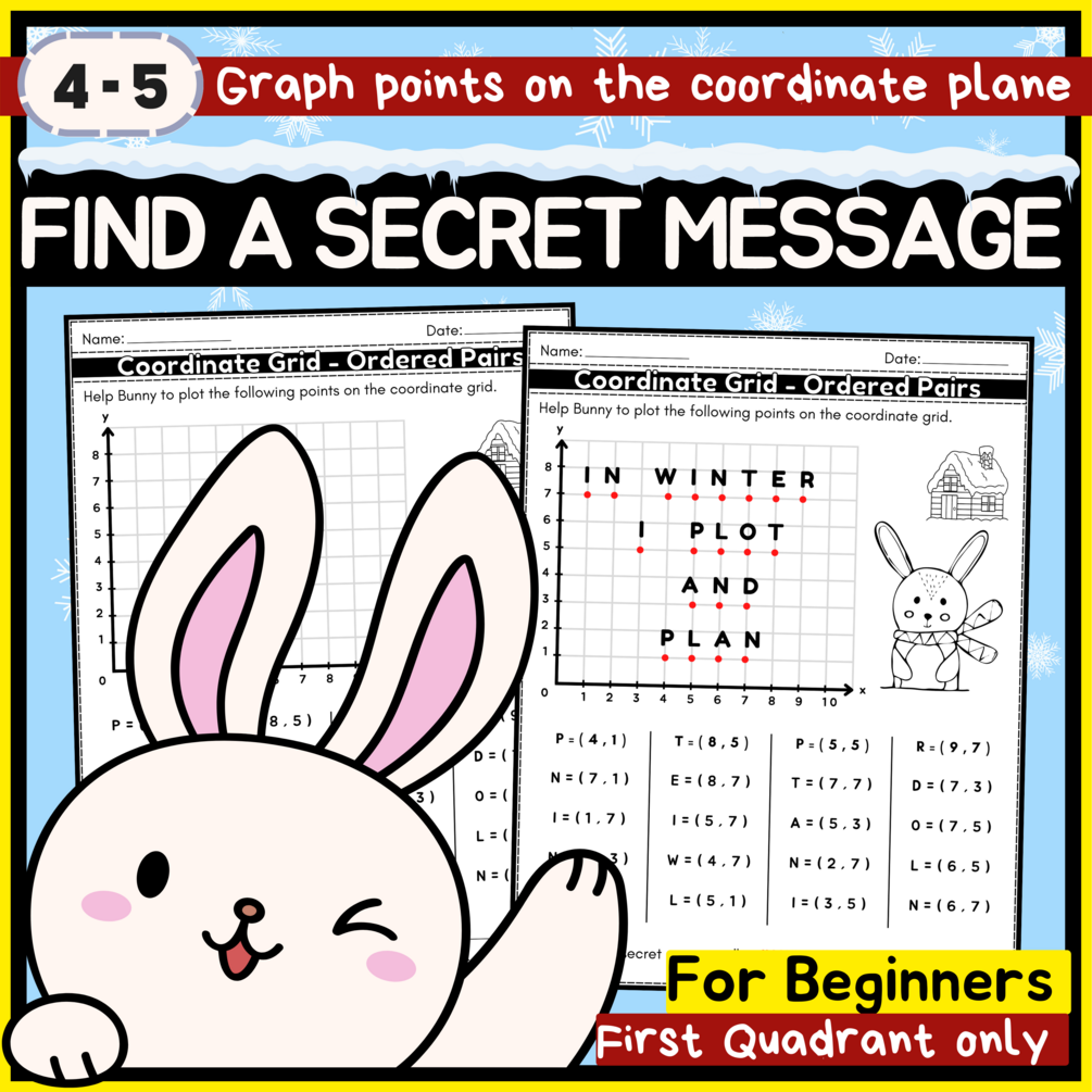 Coordinate Plane For Beginners Fun Coordinates Secret Message Math