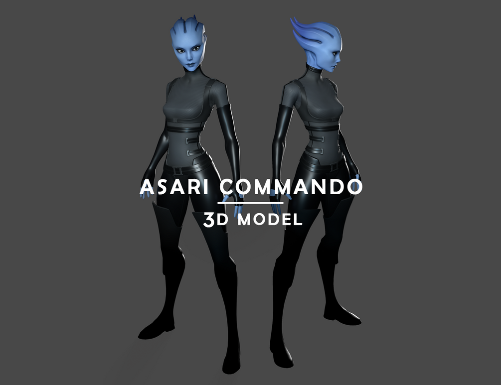 Asari Commando 3d Model 